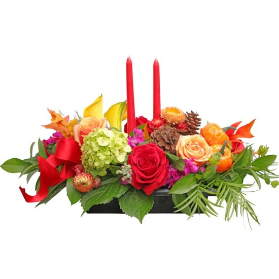 Vibrant Fall Centerpiece - Click Image to Close